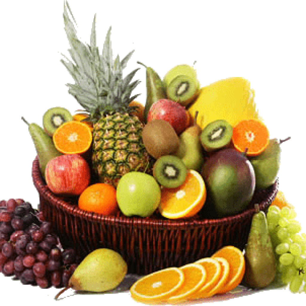 Assorted Fruit Basket Vibrant Selection PNG