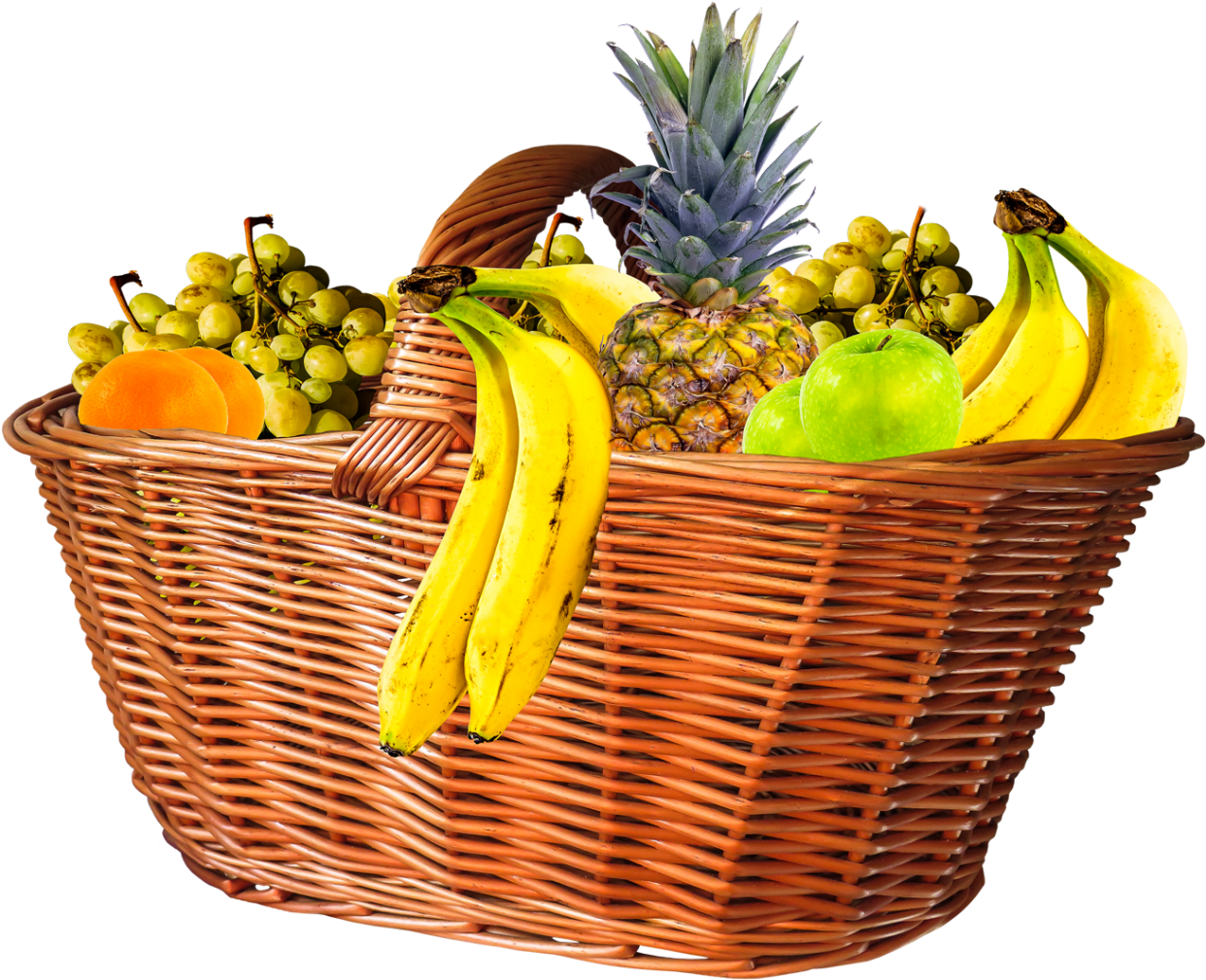 Assorted Fruit Basket PNG