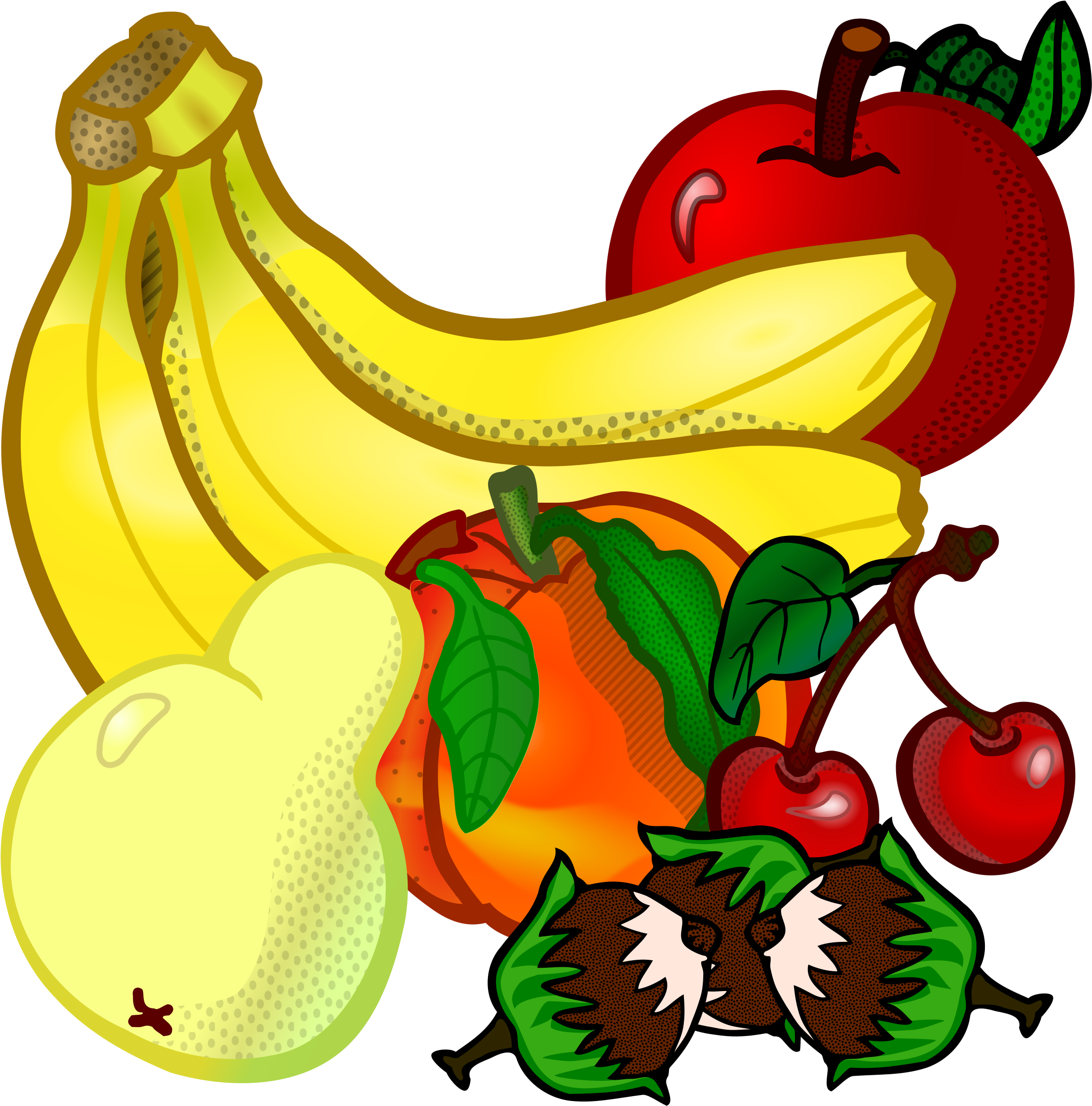 Assorted Fruit Collection Illustration PNG