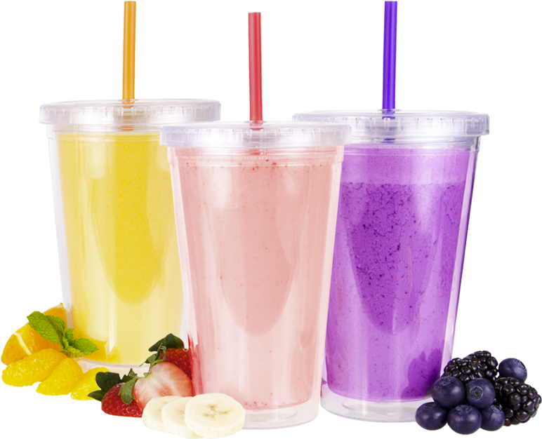 Assorted Fruit Smoothies Transparent PNG