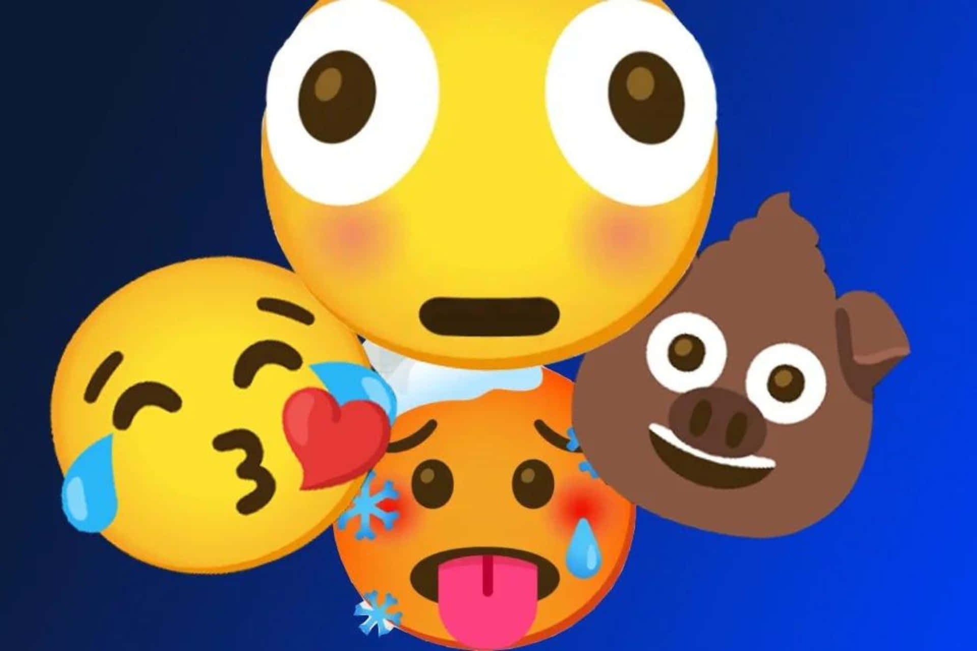 Assorted Funny Emoji Expressions Wallpaper