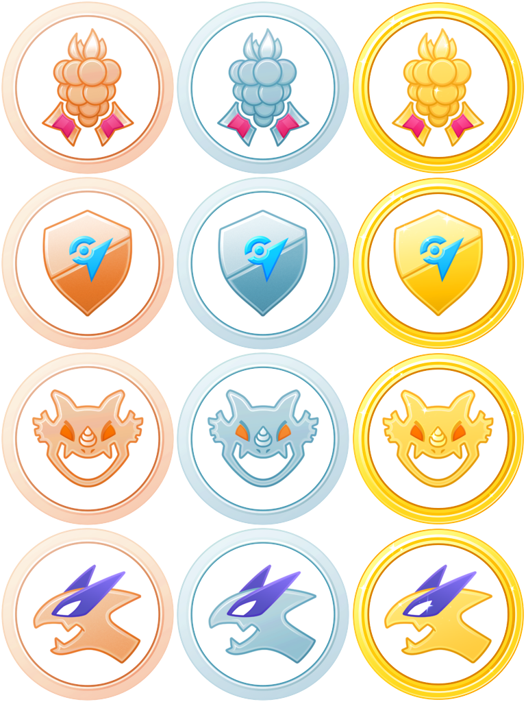 Assorted Game Medals Set PNG