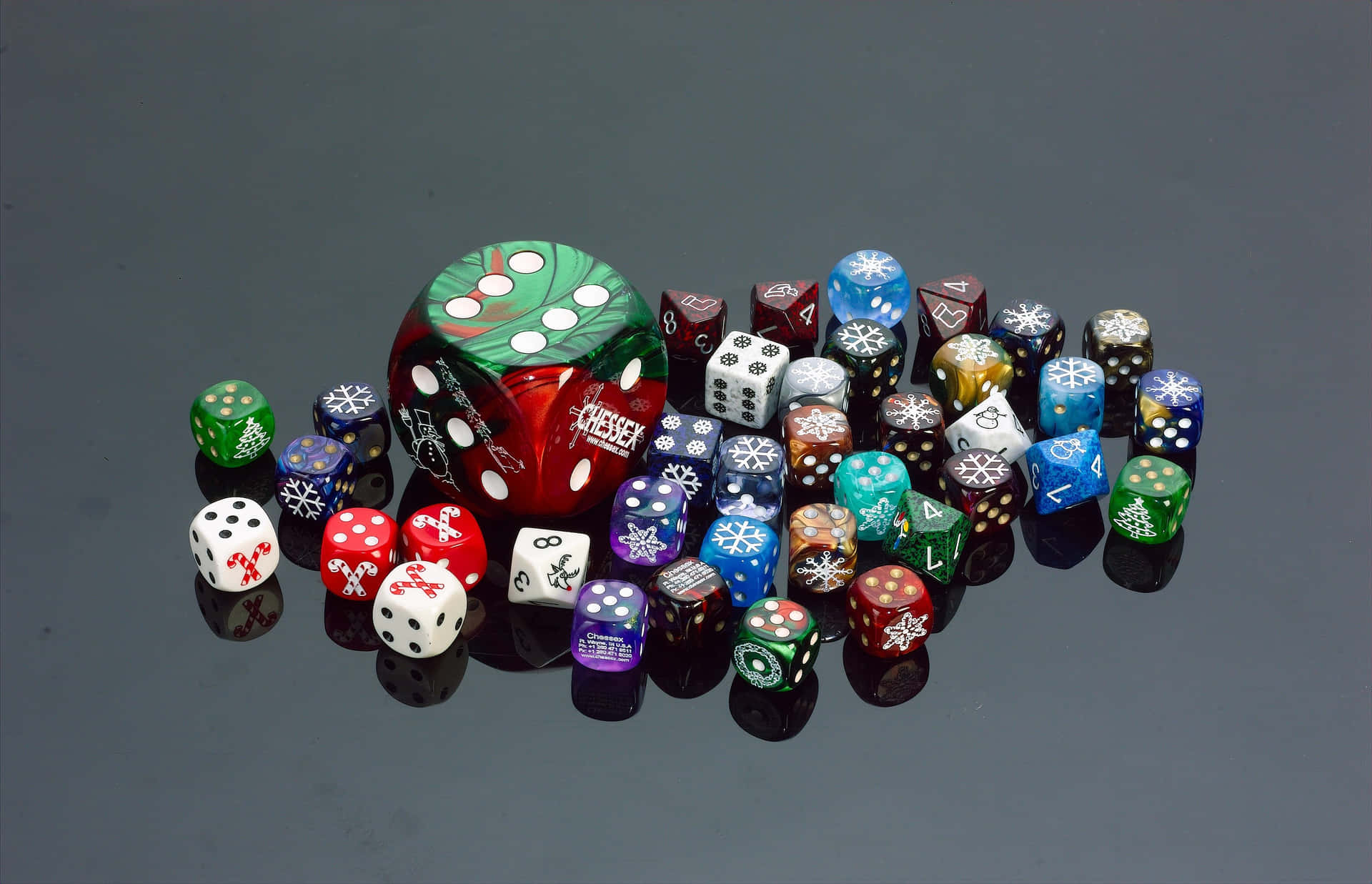 Assorted Gaming Dice Collection Wallpaper