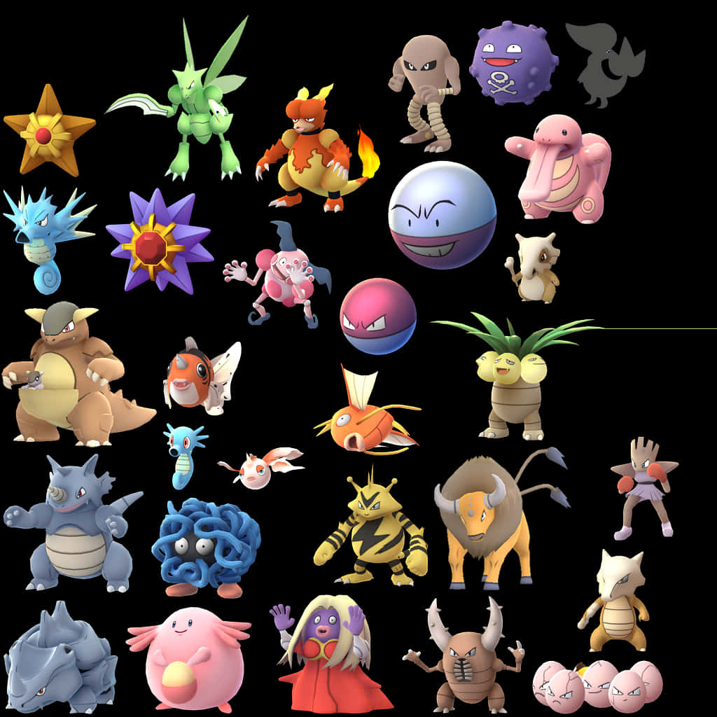 Assorted Generation One Pokemon PNG