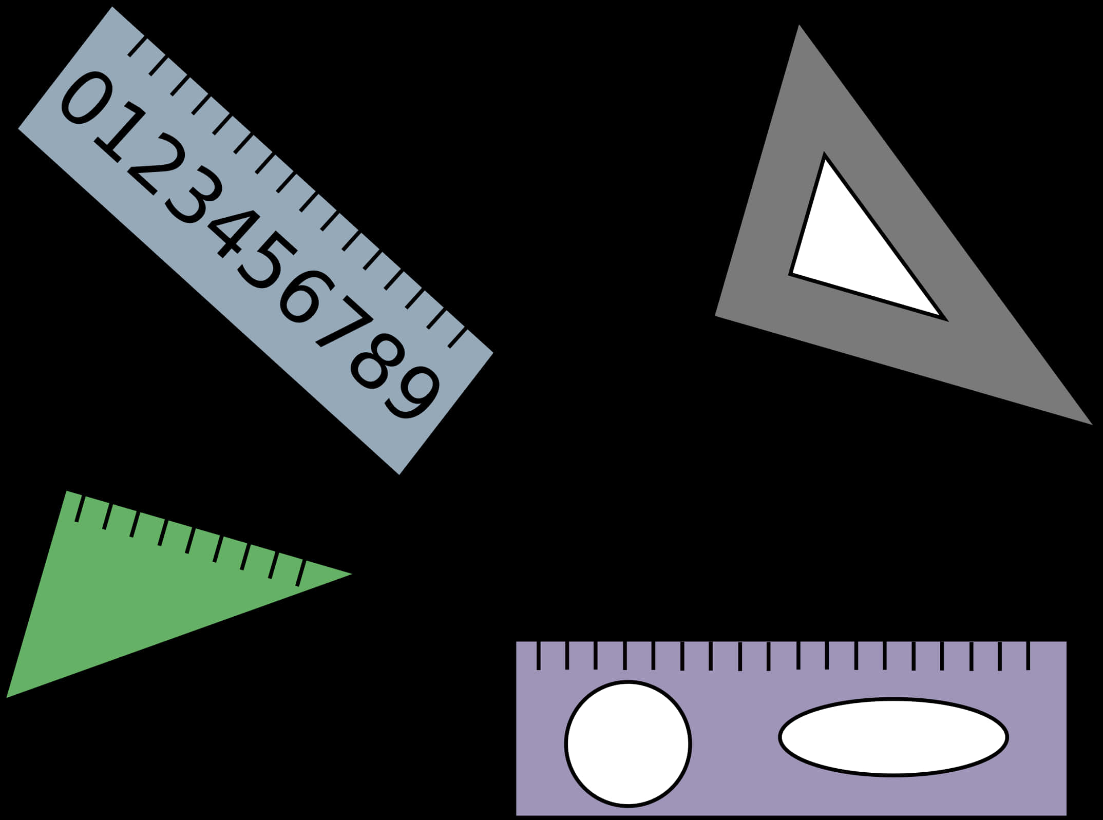 Assorted Geometric Tools PNG