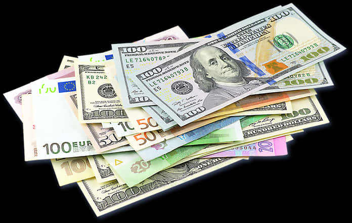 Assorted Global Currencies PNG