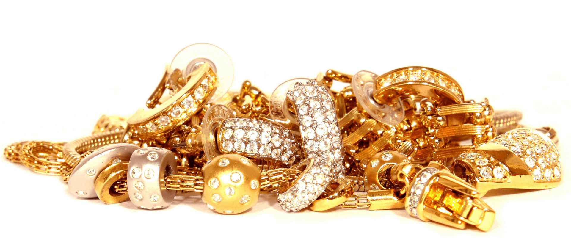 Assorted Gold Jewelrywith Diamonds PNG