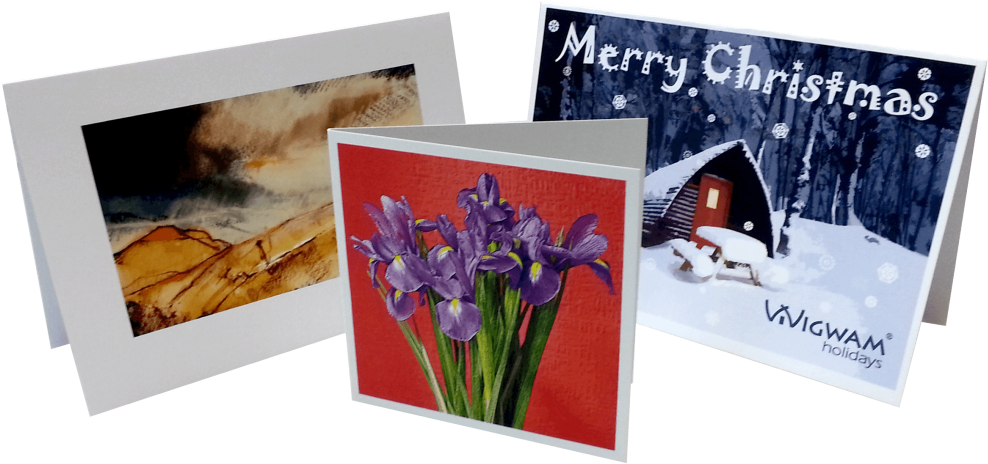 Assorted Greeting Cards Display PNG