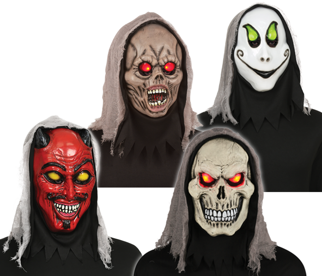 Assorted Halloween Masks PNG