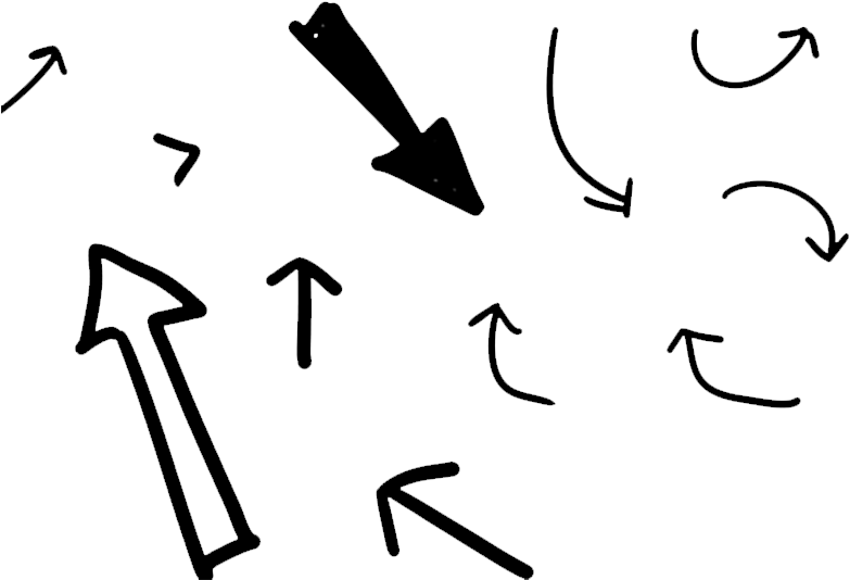 Assorted Hand Drawn Arrows PNG