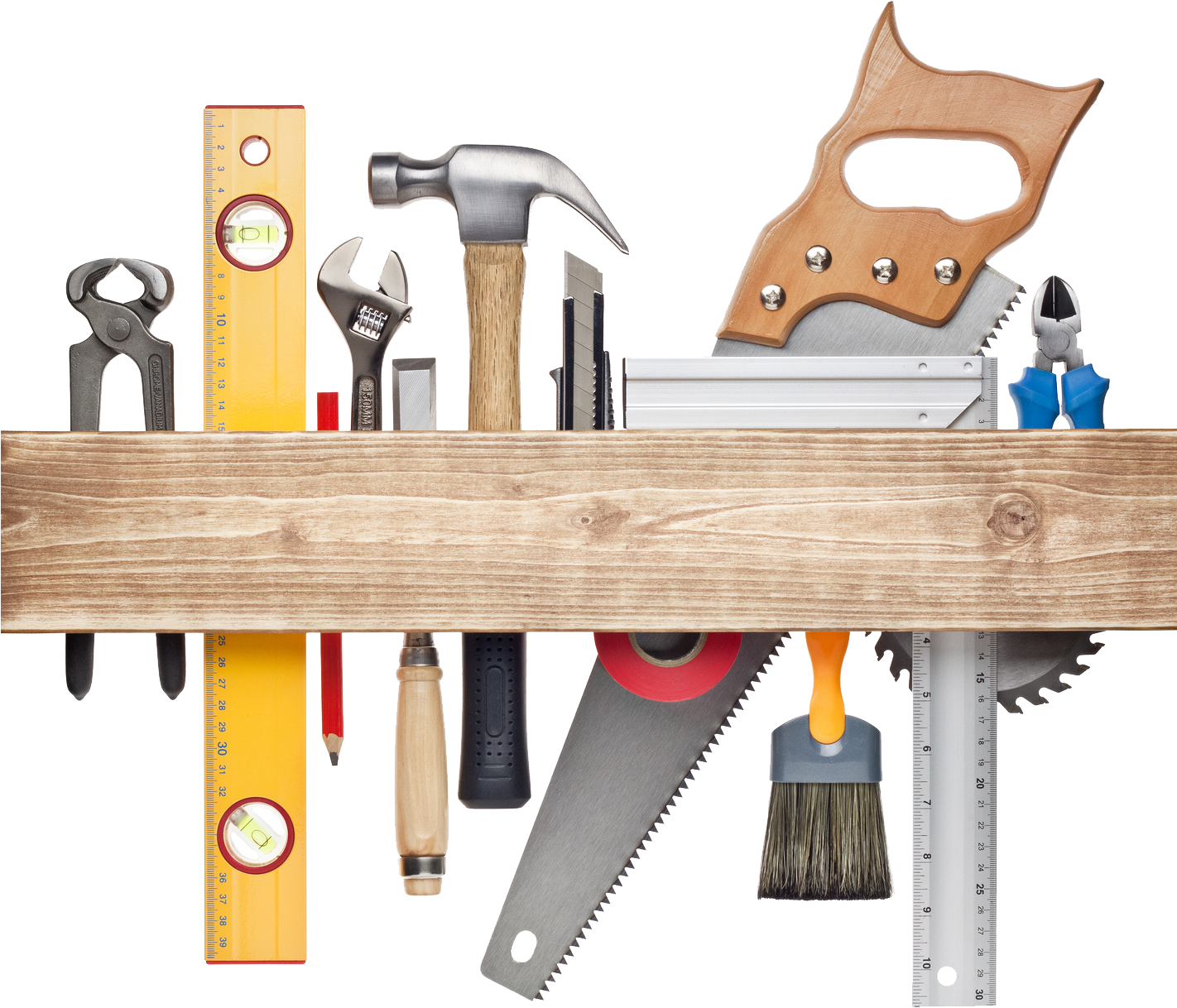 Assorted Hand Tools Collection PNG