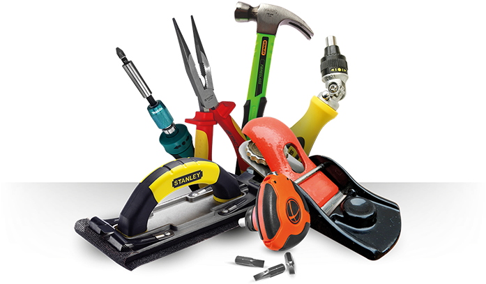 Assorted Hand Tools Collection PNG