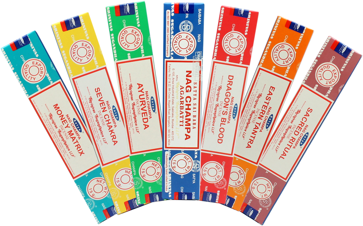 Assorted Incense Sticks Packaging PNG