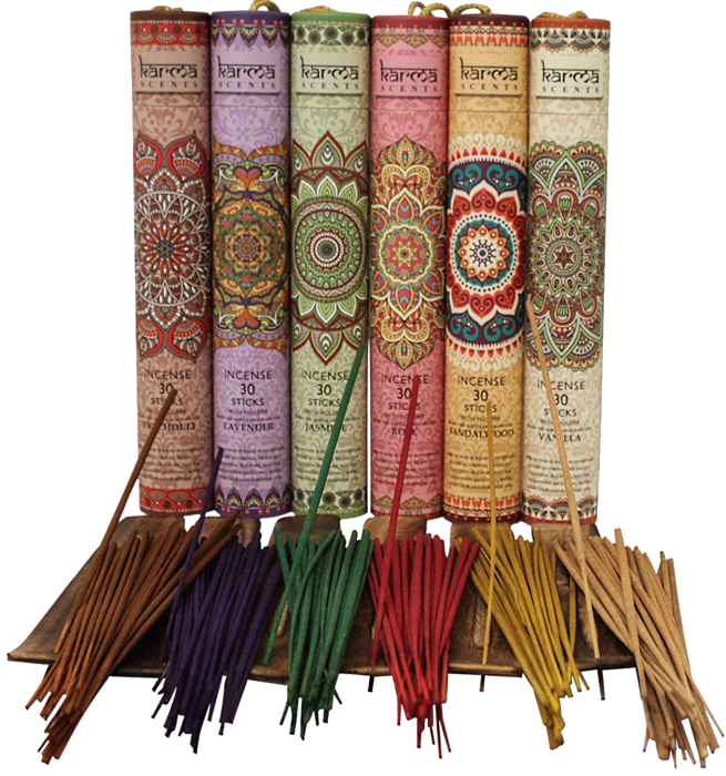 Assorted Incense Sticksand Packaging PNG