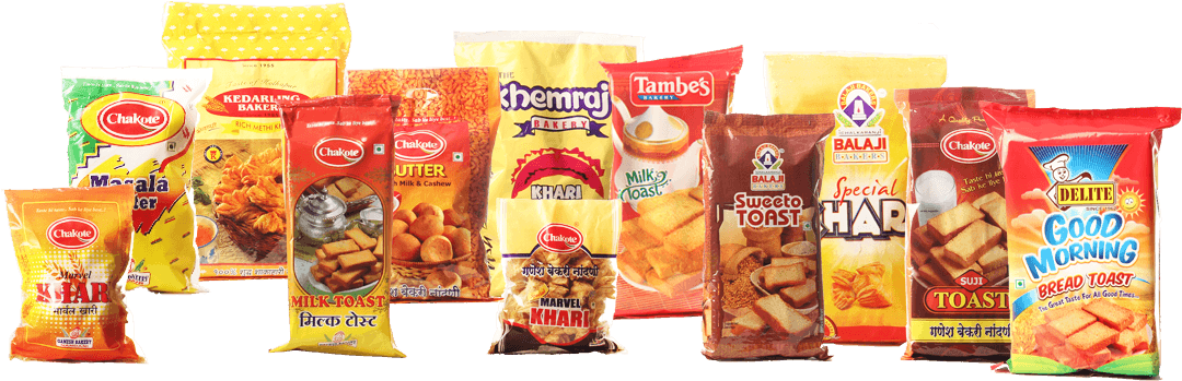 Assorted Indian Bakery Snacks PNG