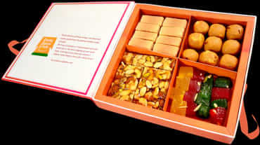 Assorted Indian Sweets Gift Box PNG