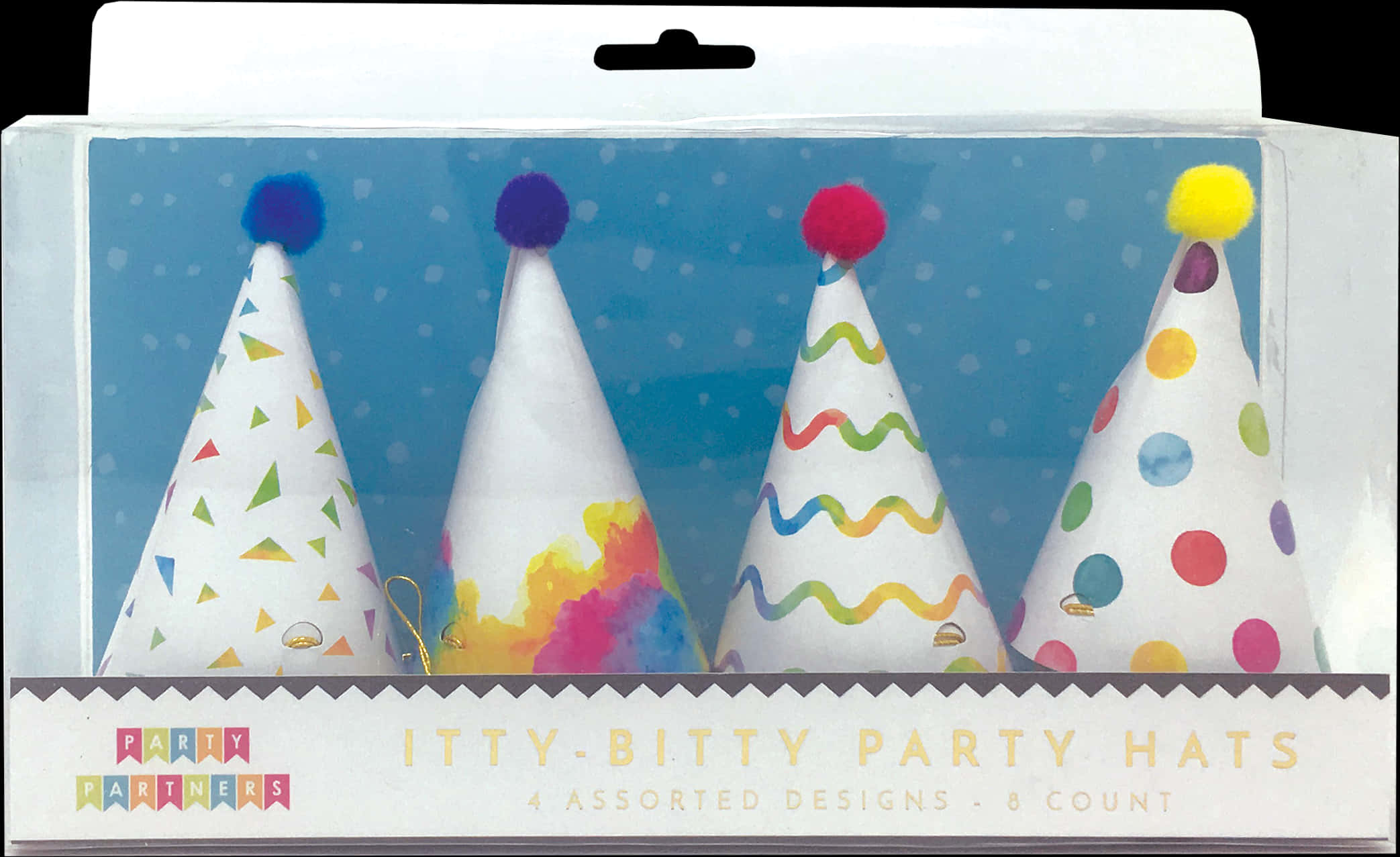 Assorted Itty Bitty Party Hats Packaged PNG