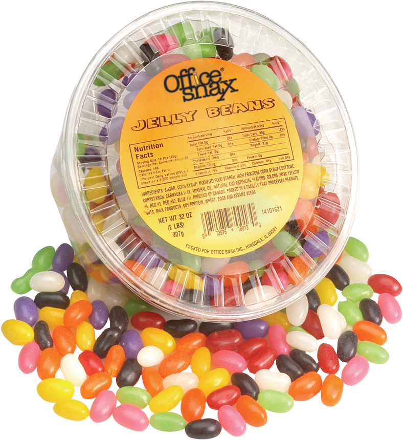 Assorted Jelly Beans Container PNG