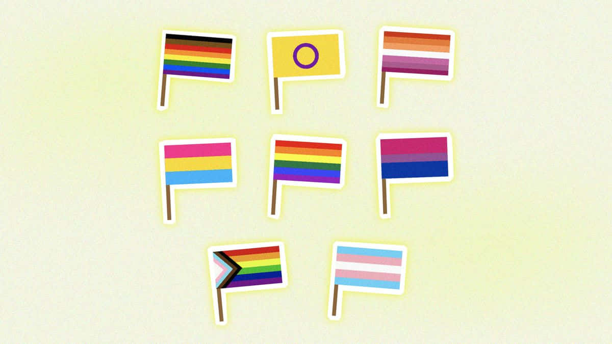 Assorted L G B T Q Pride Flags Wallpaper