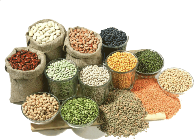 Assorted Legumesand Beans Display PNG