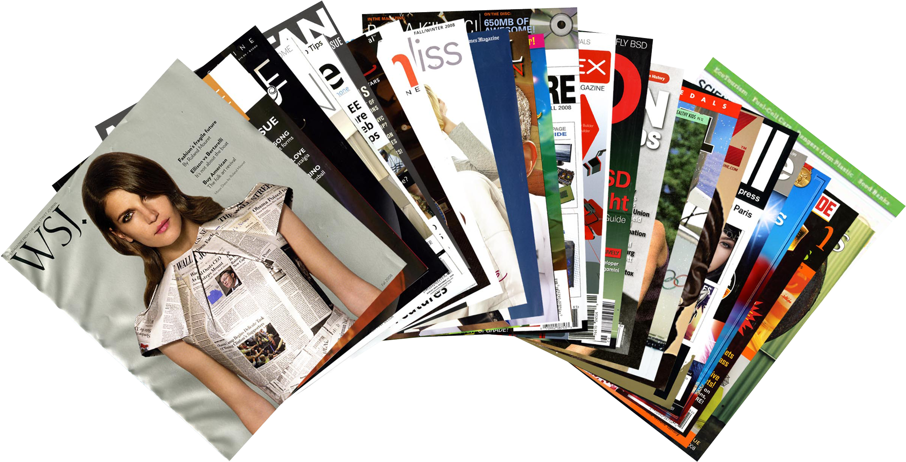 Assorted Magazine Cover Collection PNG