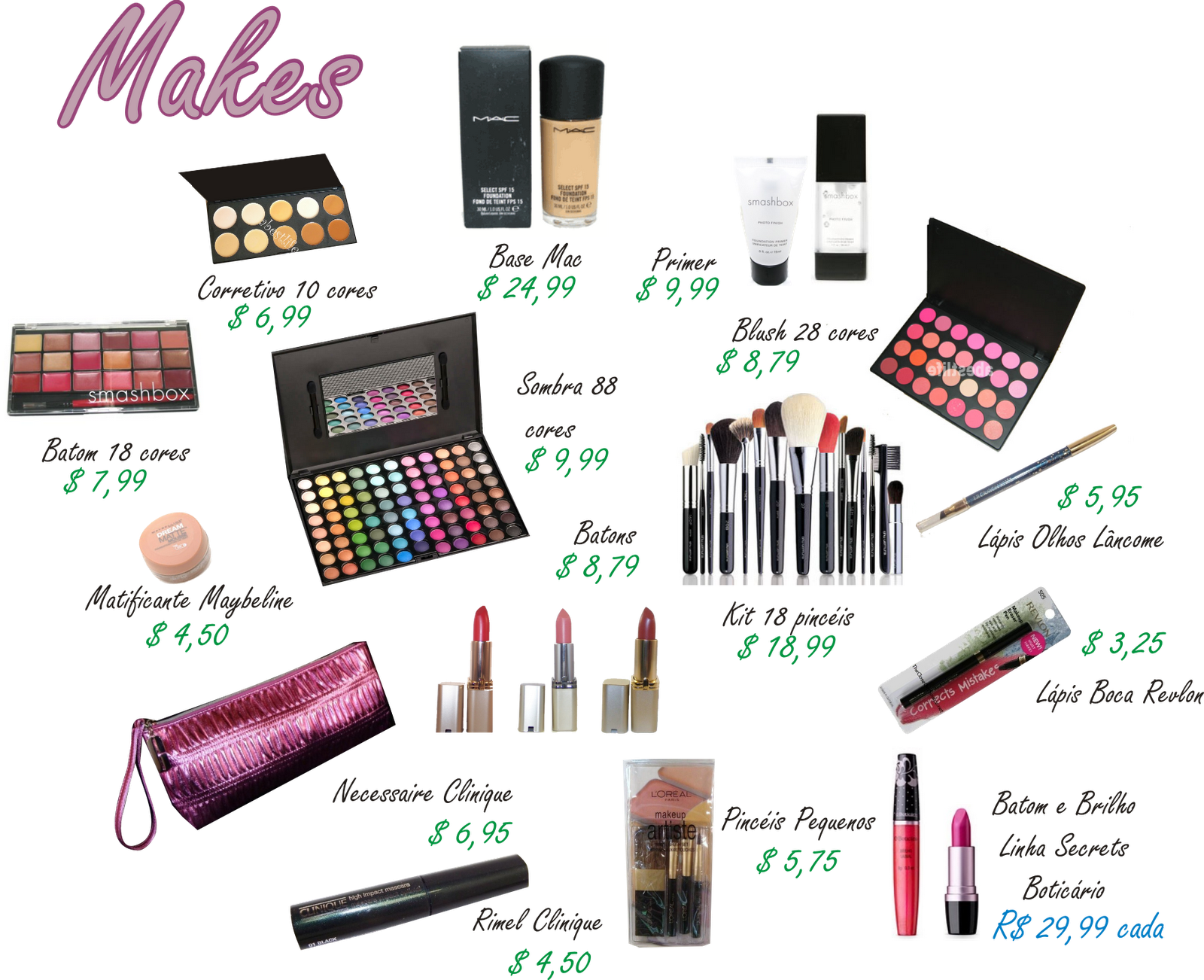 Assorted_ Makeup_ Products_and_ Prices PNG