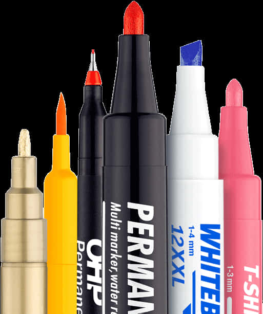 Assorted Markers Collection PNG