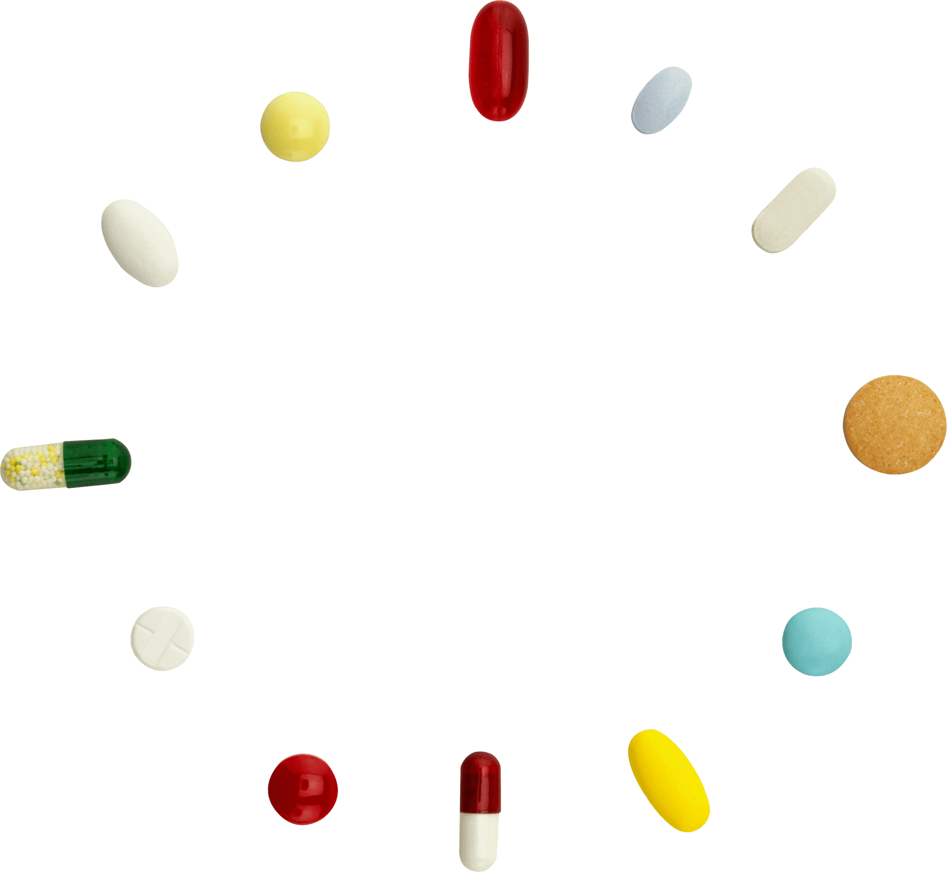 Assorted Medications Scatteredon Gray Background PNG