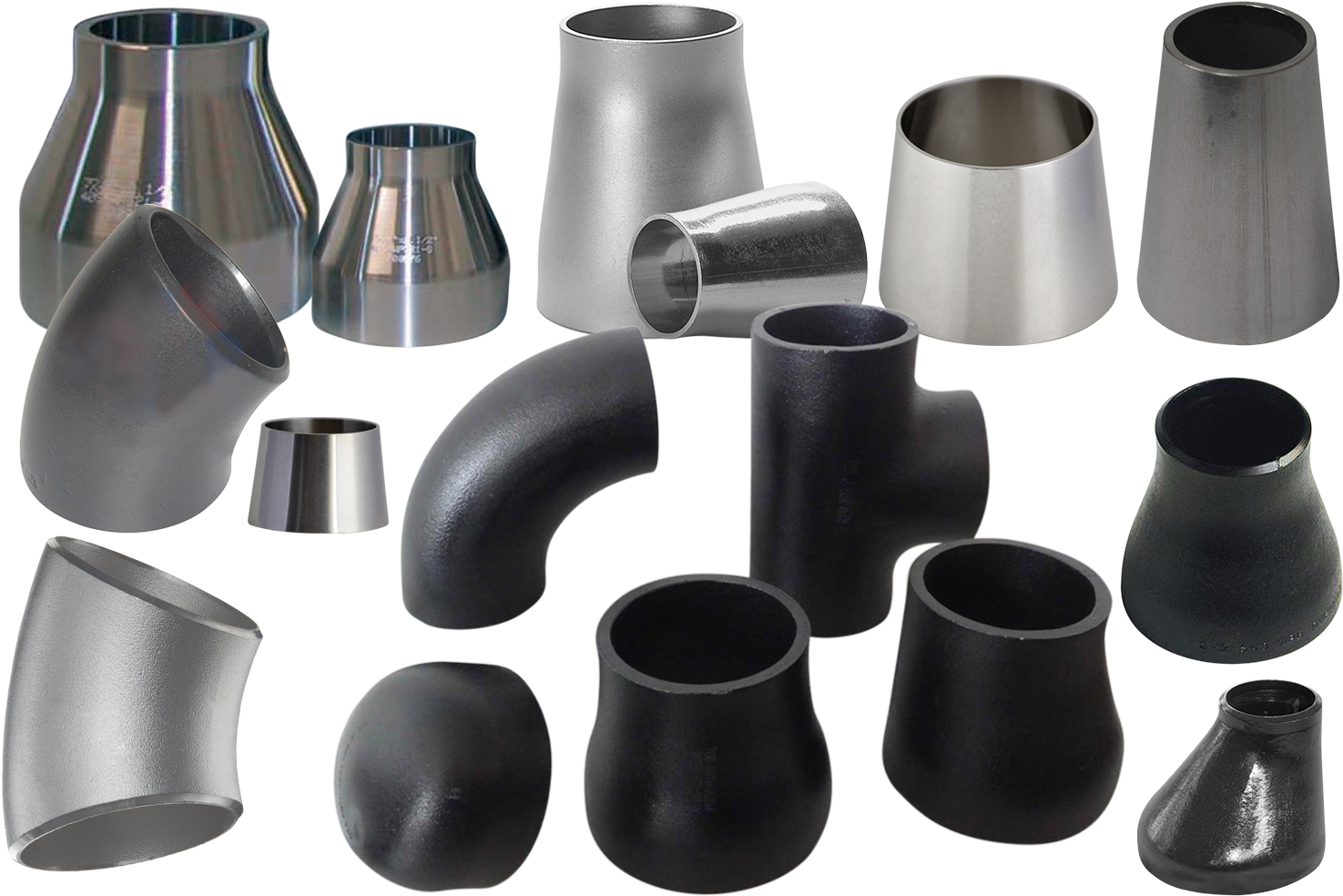 Assorted Metal Pipe Fittings PNG