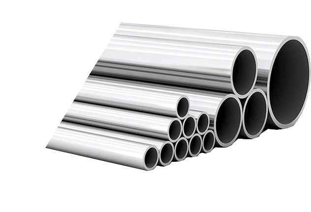 Assorted Metal Pipes Stacked PNG