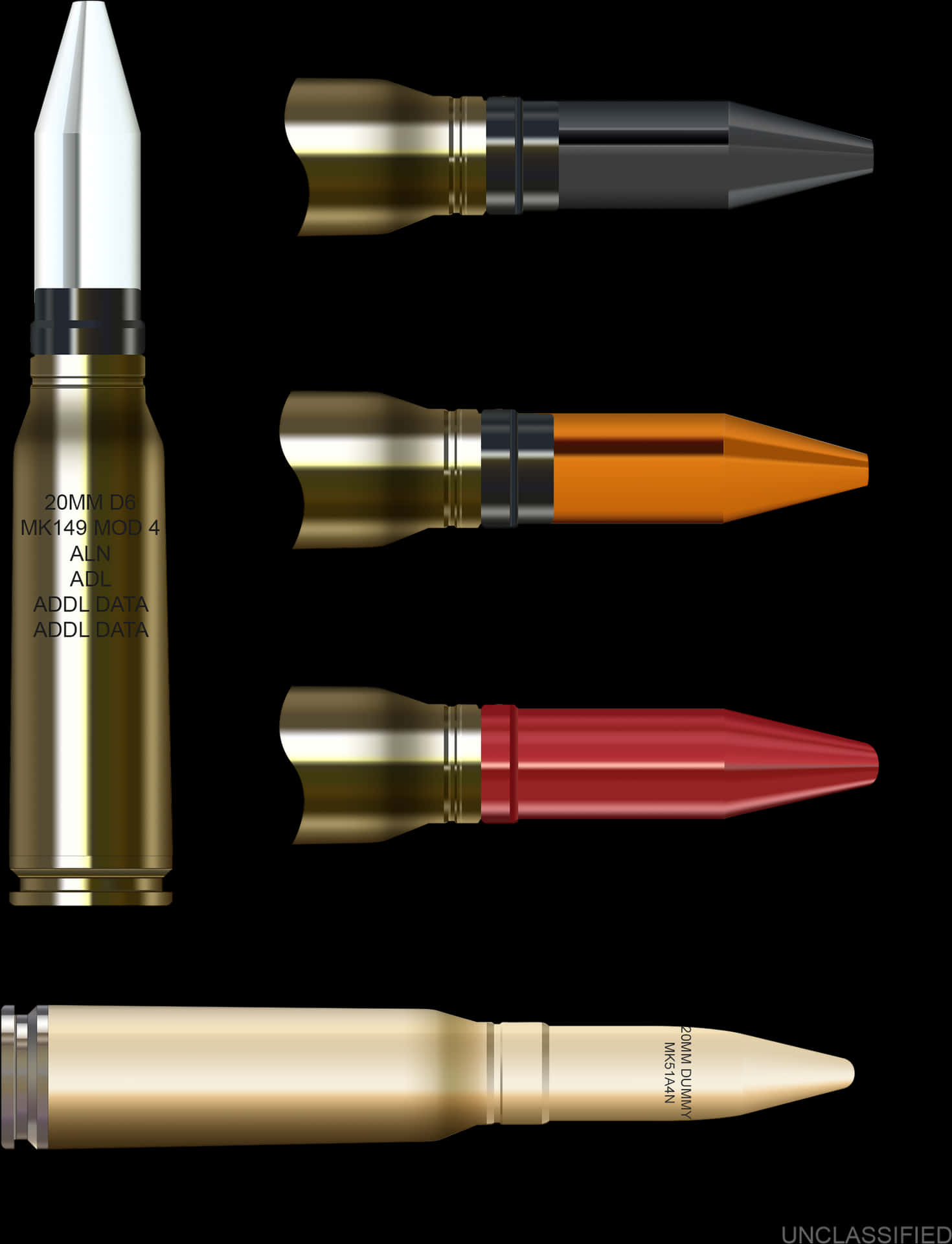 Assorted_ Military_ Ammunition_ Types PNG