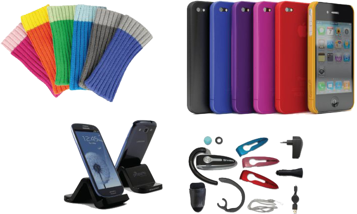 Assorted Mobile Accessories Collection PNG