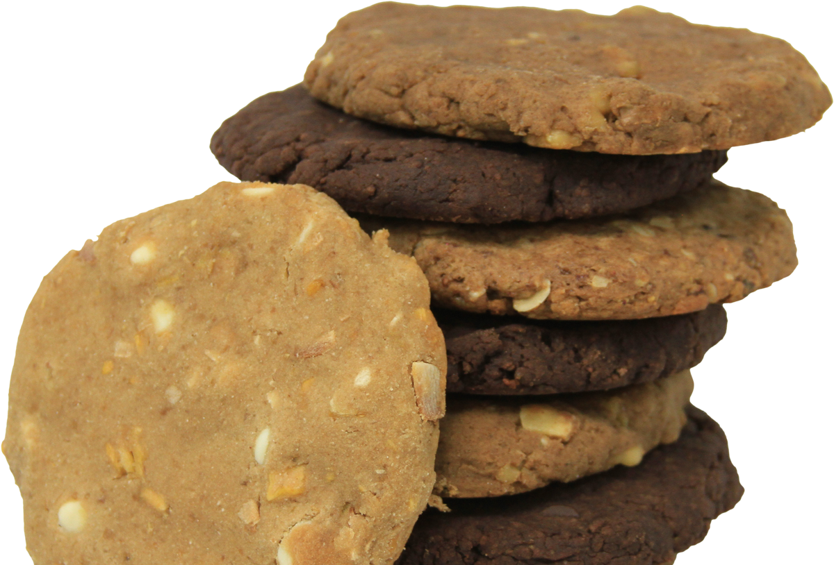 Assorted Oatmeal Chocolate Cookies Stacked PNG