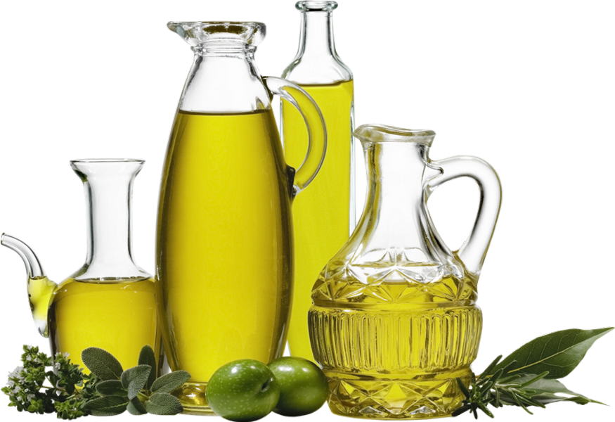 Assorted Olive Oil Bottles PNG