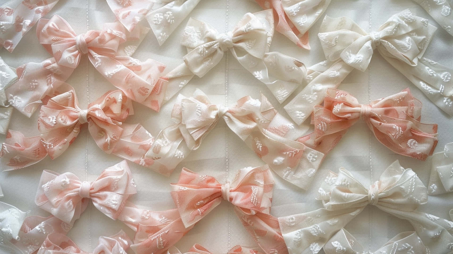 Assorted Pastel Coquette Bows Wallpaper