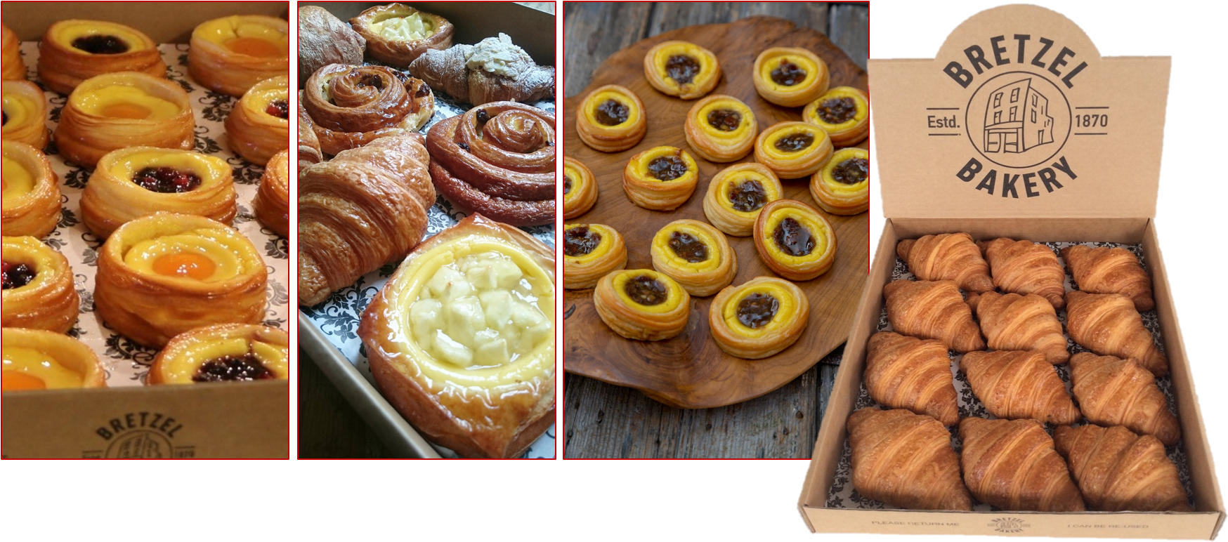 Assorted Pastries Display Bretzel Bakery PNG