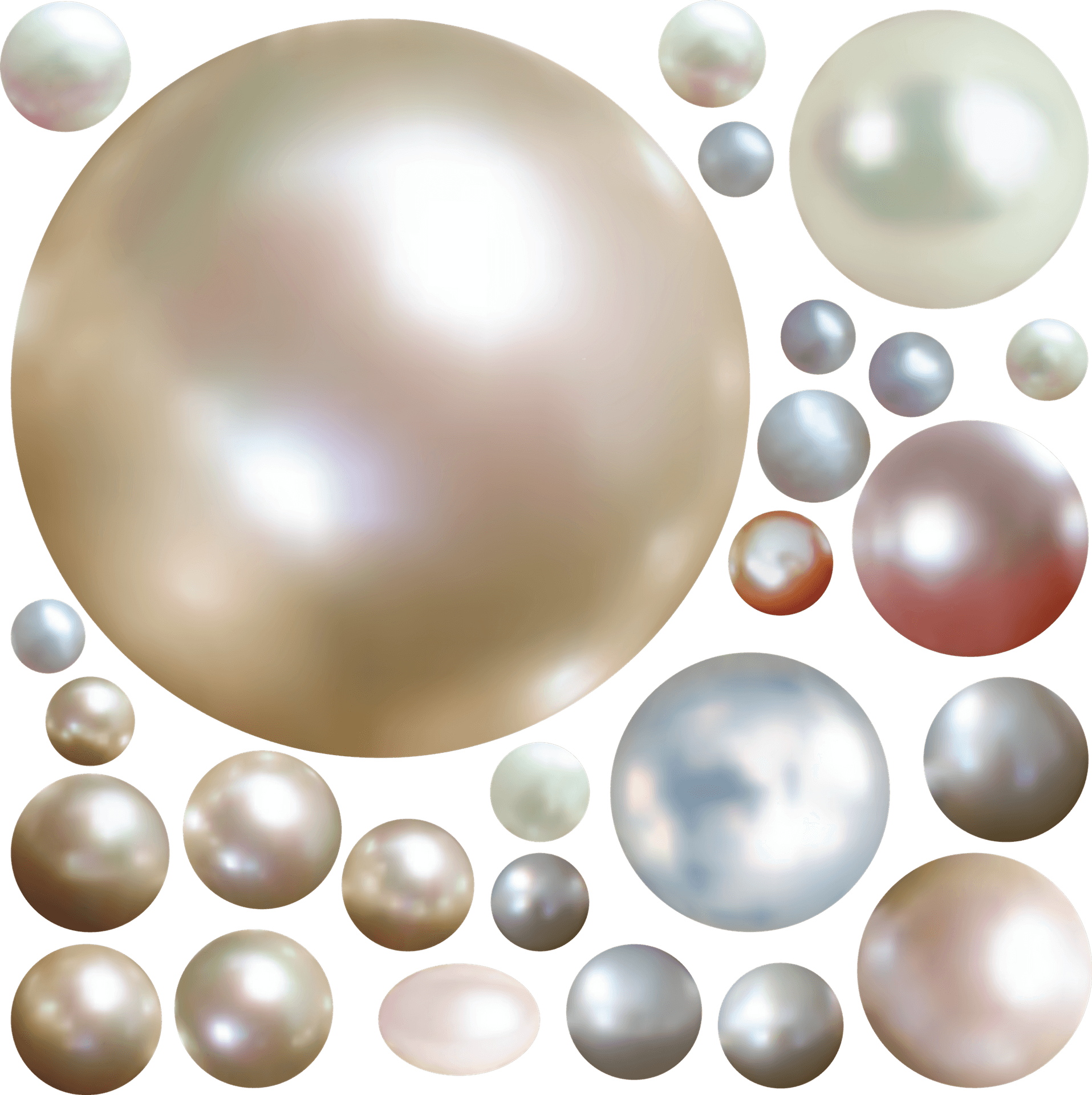 Assorted Pearls Collection PNG