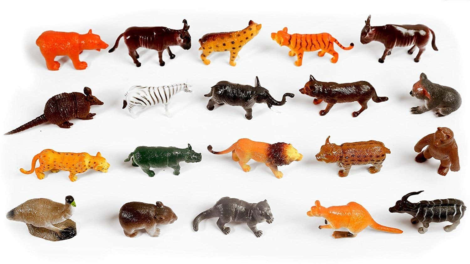 Assorted Plastic Animal Toys Wallpaper