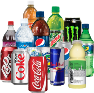 Assorted Popular Cold Drinks Collection PNG