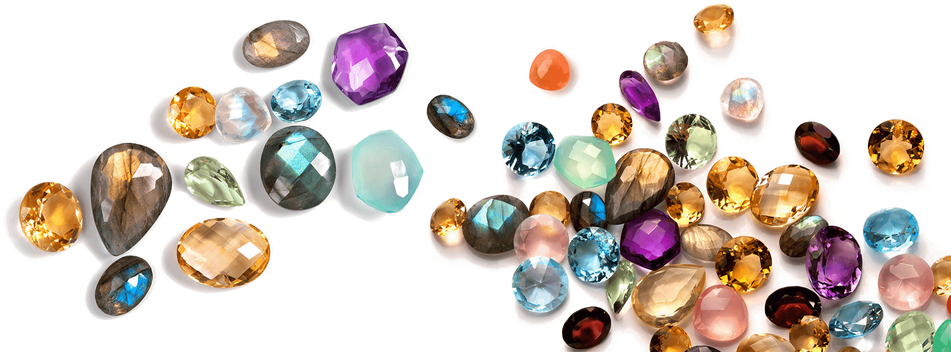 Assorted Precious Gemstones PNG