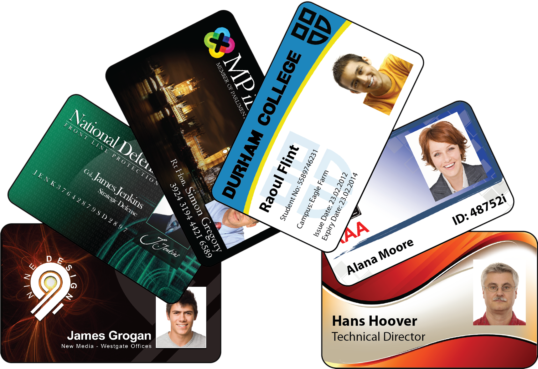 Assorted Professional I D Cards PNG