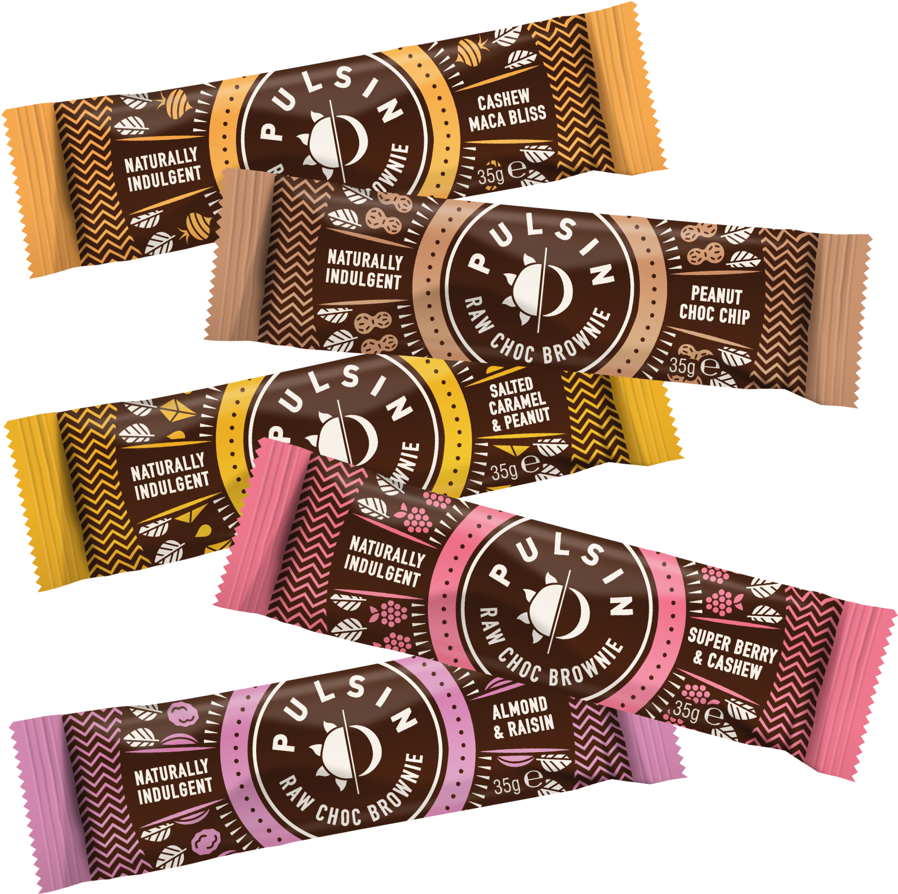 Assorted Pulsin Brownie Bars PNG