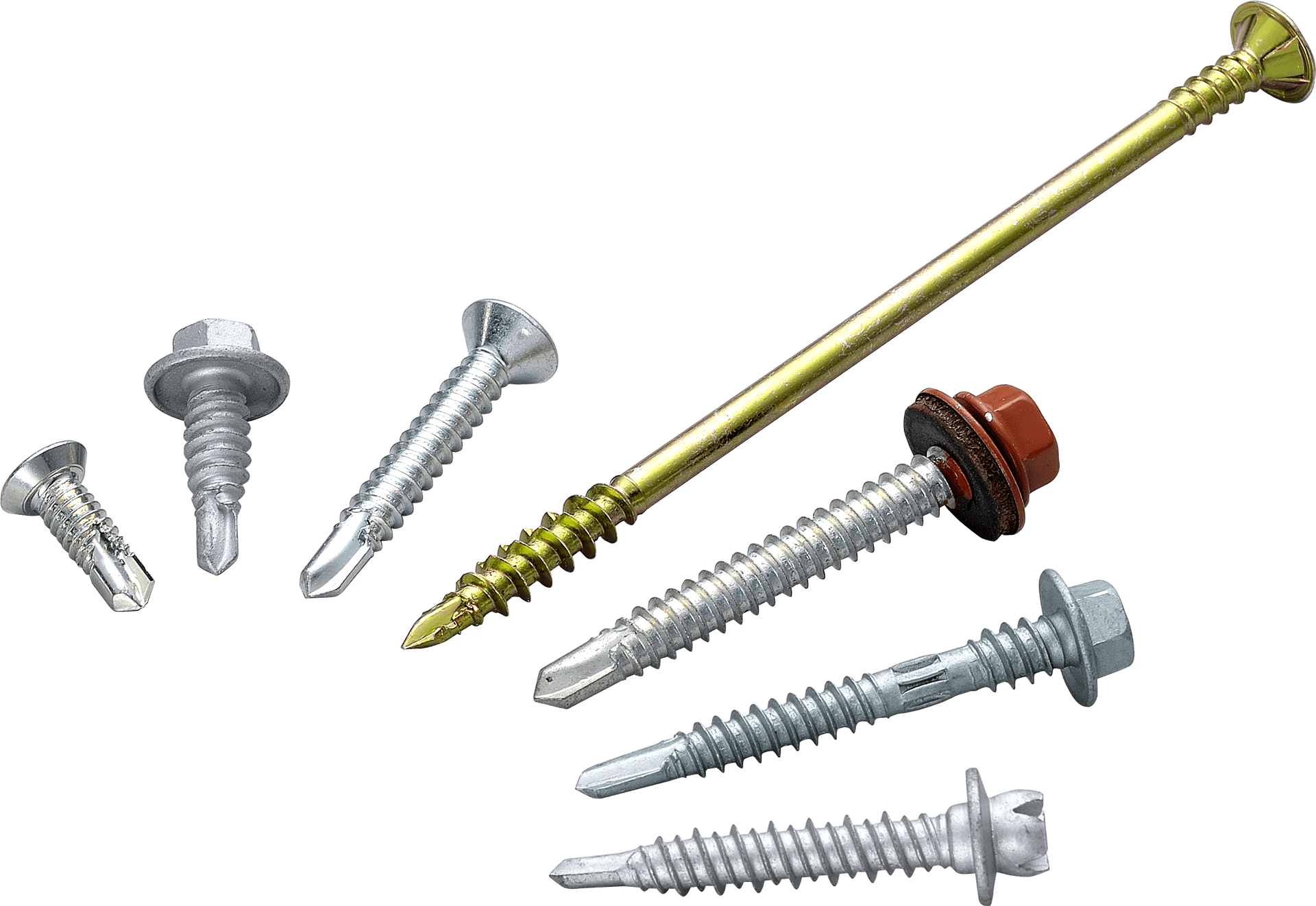 Assorted Screwsand Fasteners PNG