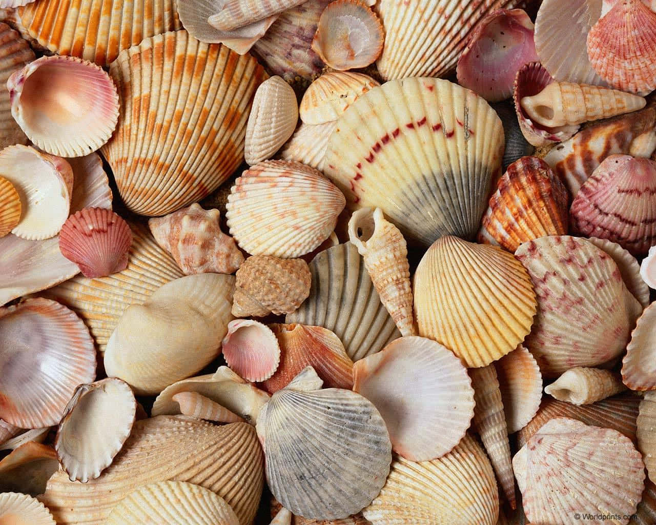 Assorted Seashell Collection Wallpaper