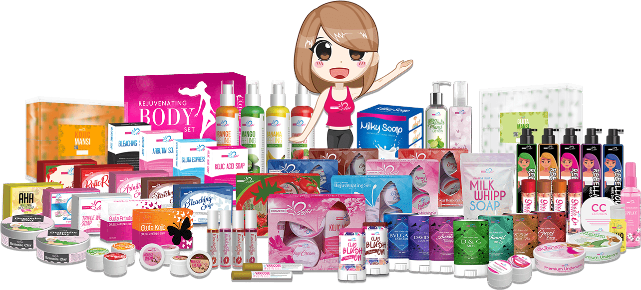 Assorted Skincare Products Collection PNG