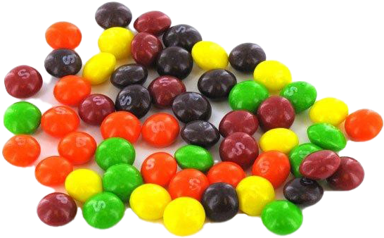 Assorted Skittles Candy Pile PNG