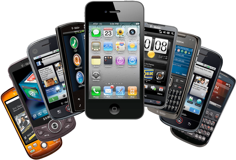 Assorted Smartphones Collection PNG