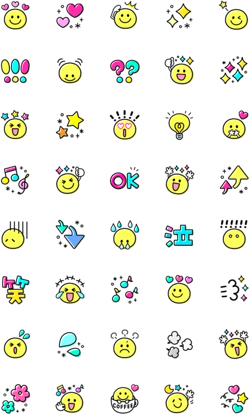 Assorted Smiley Emojis Collection PNG