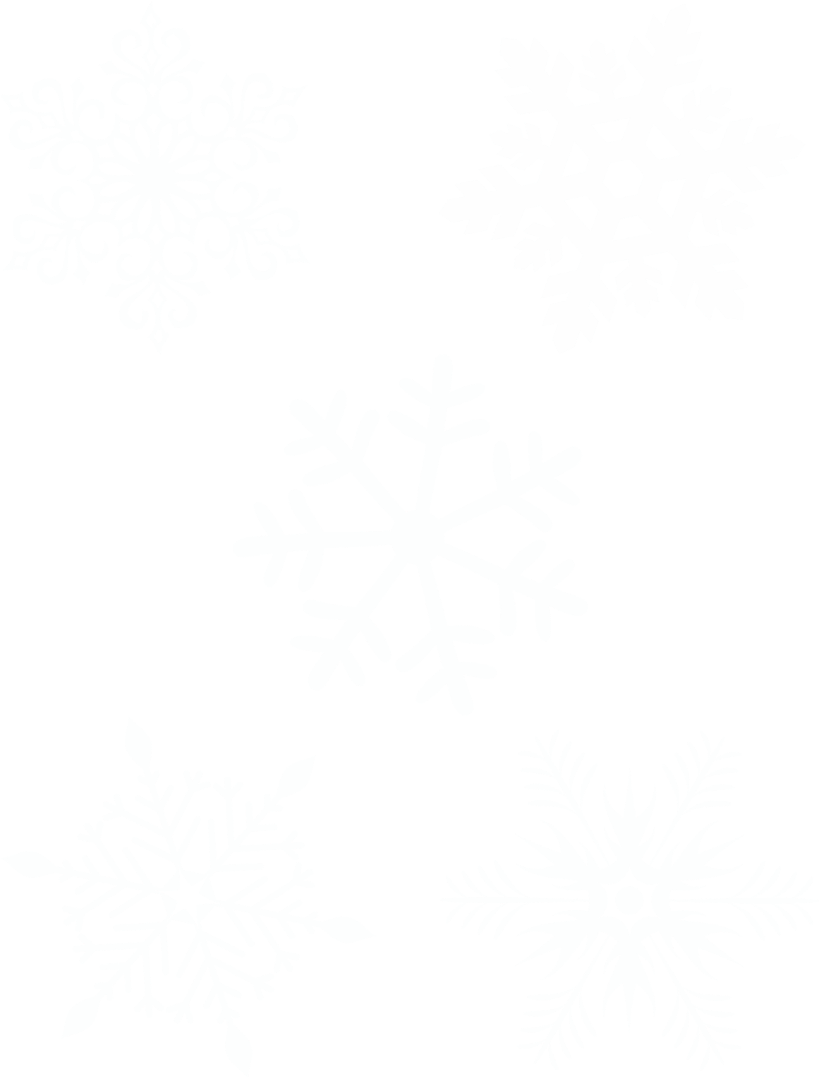 Assorted Snowflake Designs PNG