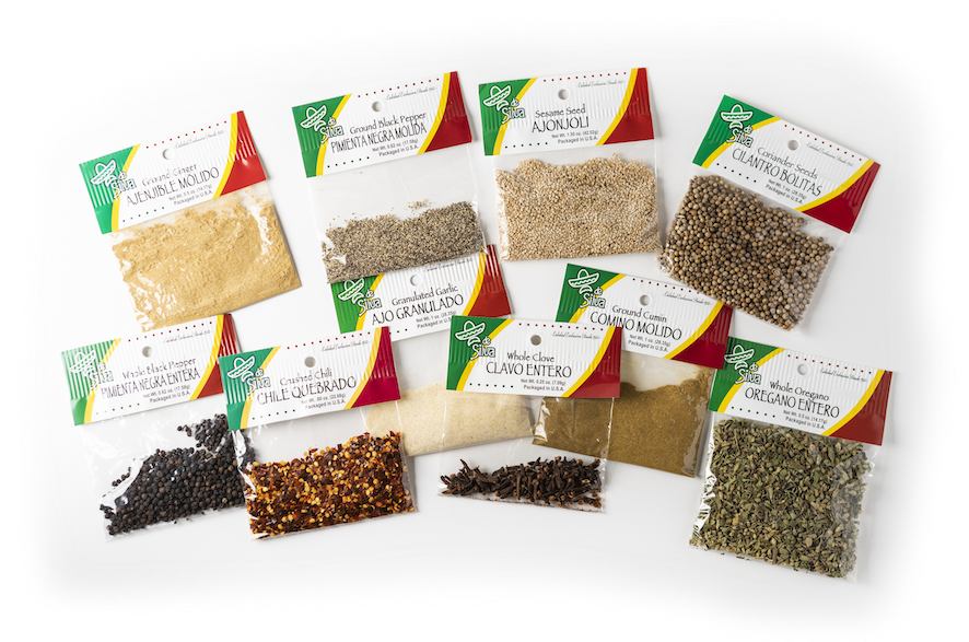 Assorted Spice Packets Display PNG